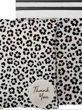 Set of 25 10x13 Leopard Print Thank You Polymailers